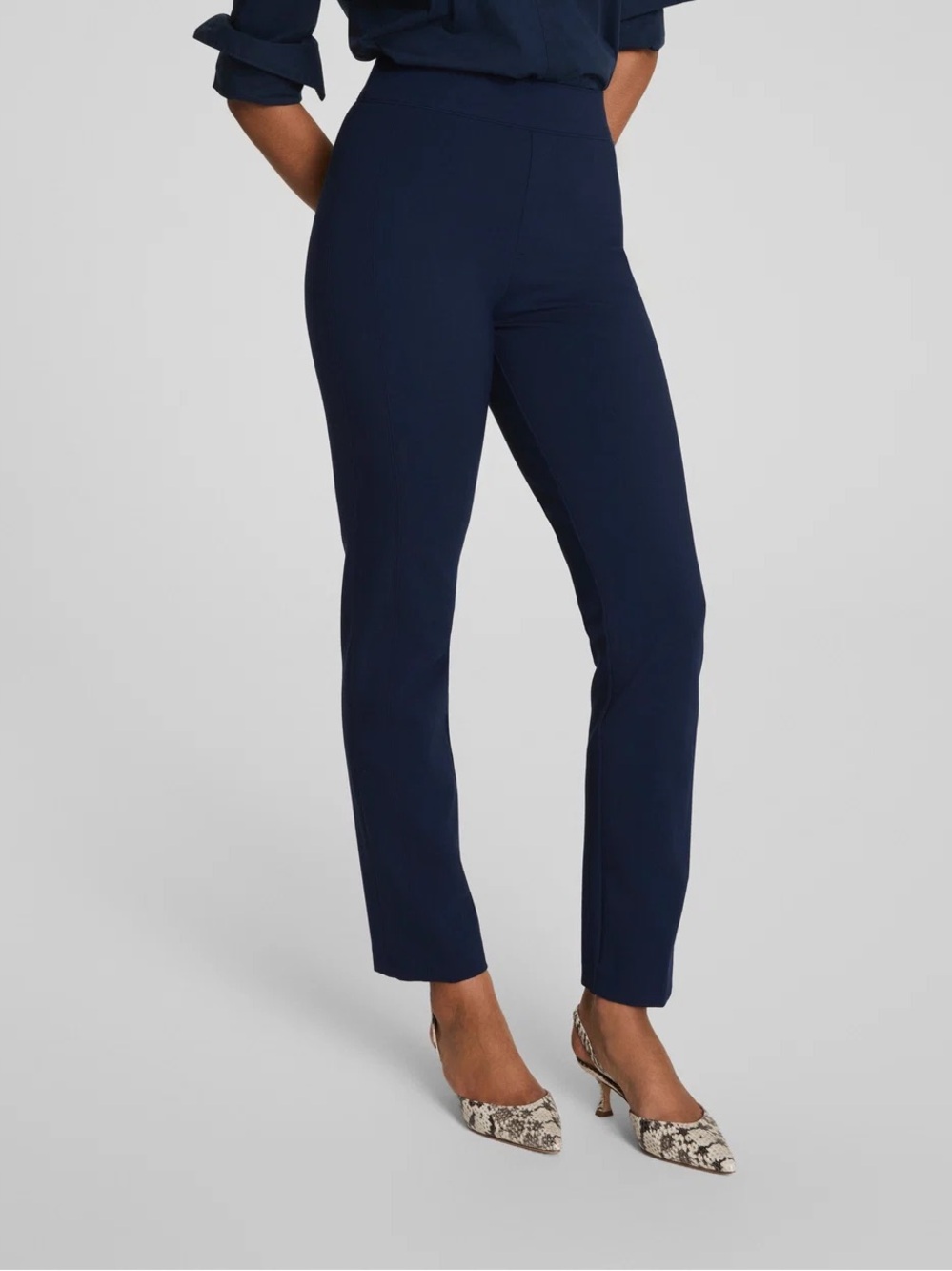 SPANXsuper smooth PerfectFit Ponte Slim Straight Pant- timeless navy
